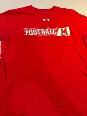 Under Armour Red Men’s Football Short Sleeve Tee